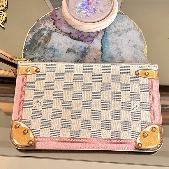 Limited Edition Louis Vuitton Damier Azur Summer Trunks Neverfull MM Tote/Wallet - Picture 12 of 16